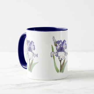 Lila Ruffled Iris Tasse