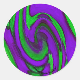 Lila Runder Aufkleber