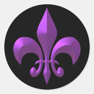 Lila Runder Aufkleber