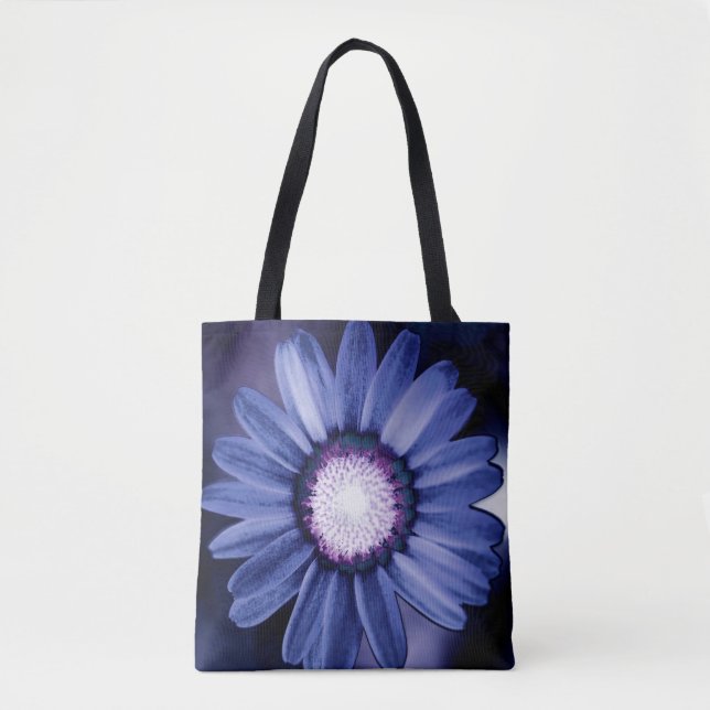 Lila rustikale Daisy Tote Tasche (Vorderseite)