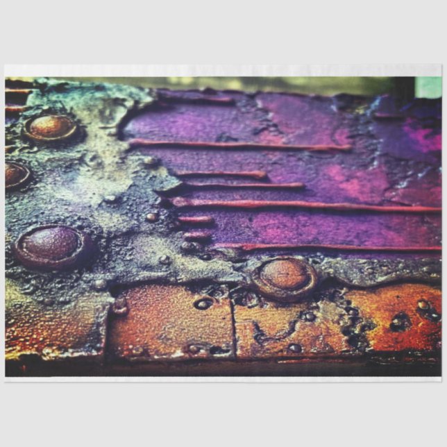 Lila Rustikale Grunge von Elsie Lane Seidenpapier (Vorderseite)