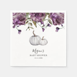 Lila rustikale Pumpkin Fall Baby Dusche Serviette