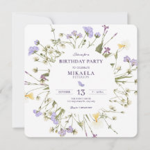 Lila rustikale Wildblumen