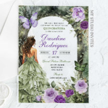 Lila Sage Green Whimsiswald Quinceanera