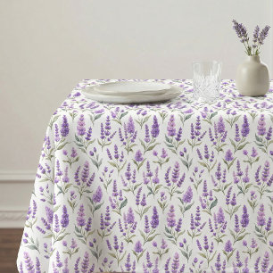 Lila Salbei Grün Lavendel Blumen Tischdecke
