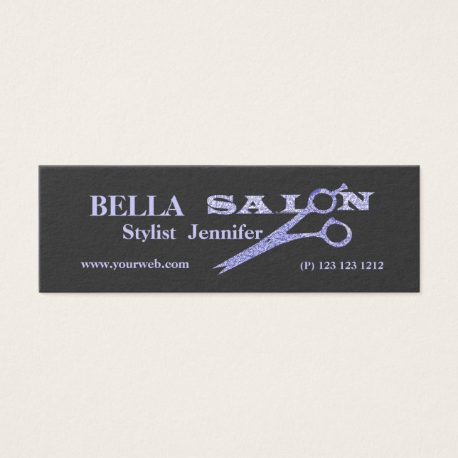 Lila-Salon-Termin Design Haarschere (Vorderseite)