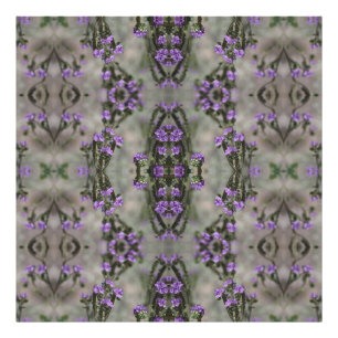 Lila-Salz-Heliotrop-Wildblumenmuster Fotodruck