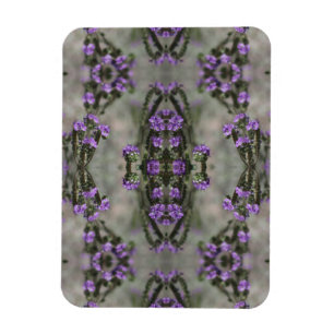 Lila-Salz-Heliotrop-Wildblumenmuster Magnet