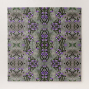 Lila-Salz-Heliotrop-Wildblumenmuster Puzzle