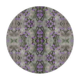 Lila-Salz-Heliotrop-Wildblumenmuster Schneidebrett