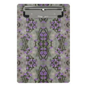 Lila Salz Heliotrope Wildblume Muster Mini Cli Klemmbrett