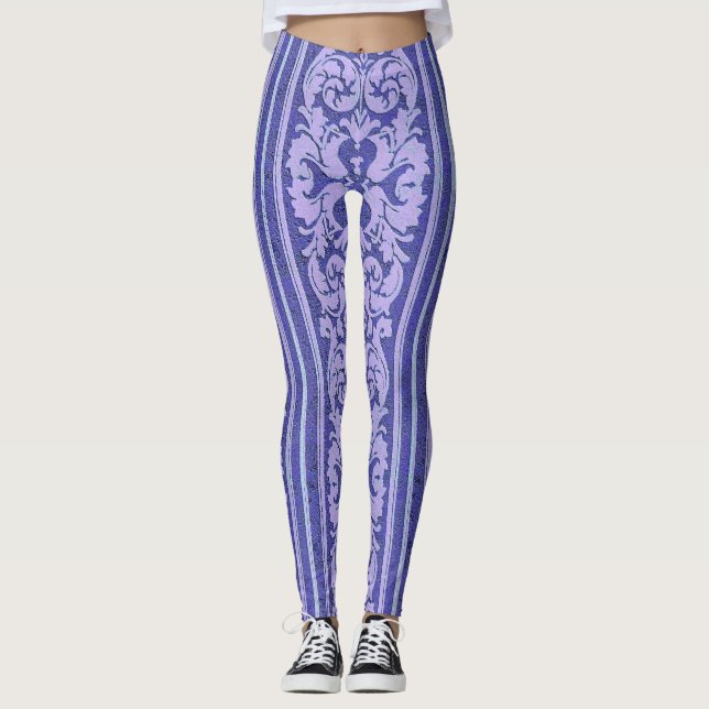 Lila Samtbild Foto Leggings (Vorderseite)