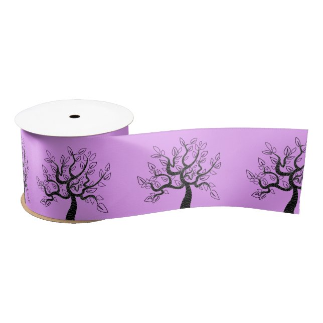 Lila Satin-Flachbandbaum Satinband (Spule)