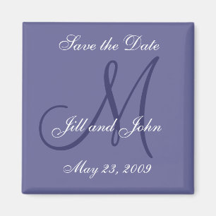 Lila Save-the-Date-Magnete für Hochzeiten Magnet