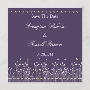 Lila Save the Date verschönert