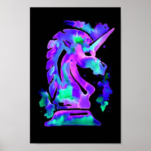 Lila Schach Knigh Unicorn Poster