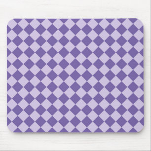 Lila Schachbrett-Diamantmuster Mousepad