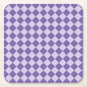 Lila Schachbrett Diamond Patternpapier Untersetzer