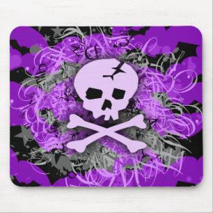 Lila Schädel gotisches MousePad