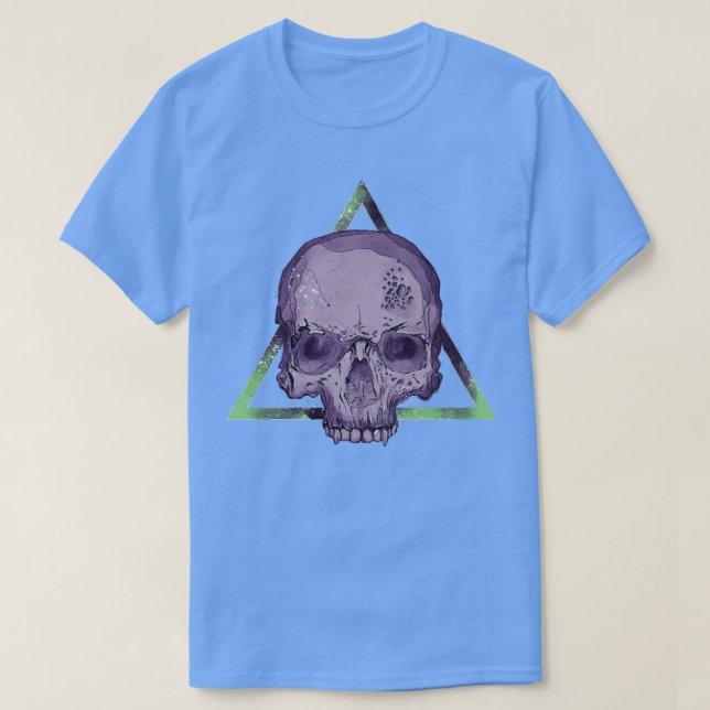 Lila Schädel T-Shirt (Design vorne)