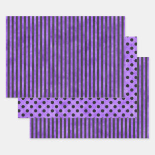 Lila Schädel und Sonnenblumen, Design 5 Geschenkpapier Set