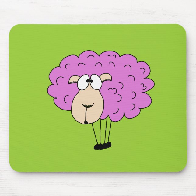 Lila Schafe Mousepad (Vorne)