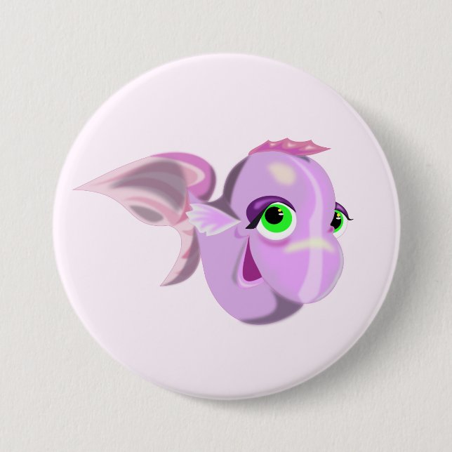 Lila Schaltfläche "Fischen" - Ihre Farben - Text Button (Vorderseite)