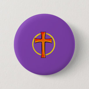 Lila Schaltfläche mit Kreuz Button