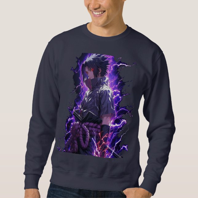 Lila Schatten Anime-Ästhetik-Sweatshirt  Sweatshirt (Vorderseite)