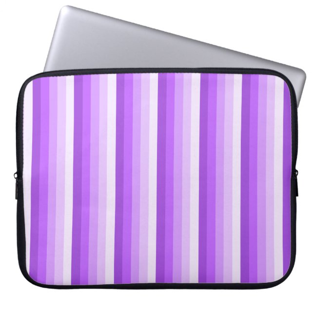 Lila Schattenstreifen Laptopschutzhülle (Vorderseite)