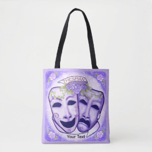 Lila Schauspielermasken