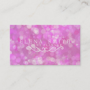 Lila Schein Bokeh Visitenkarte