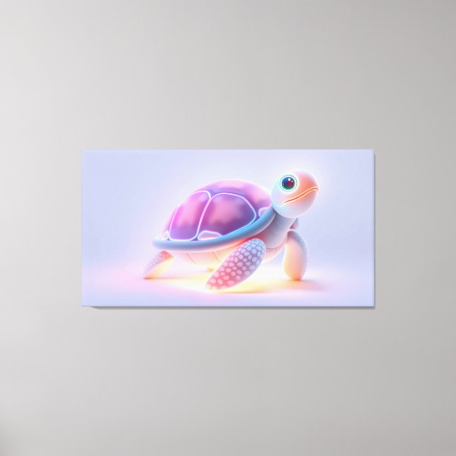 Lila Schildkröte Leinwanddruck (Vorderseite)