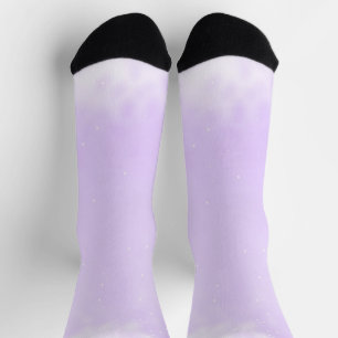 Lila Schimmer und Glitzer Socken