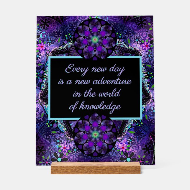 Lila Schirm und Herz .7 Acrylschild (Vorderseite)