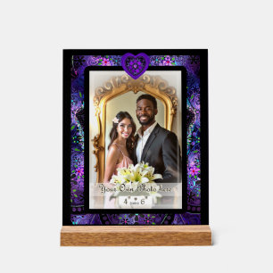 Lila Schirm und Herz .7 Acrylschild