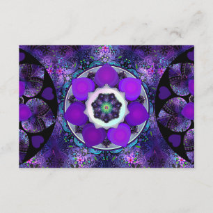 Lila Schirm und Herz .7 Begleitkarte