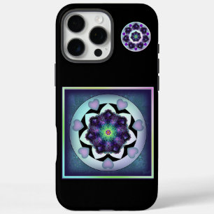 Lila Schirm und Herz .7 iPhone 16 Pro Max Hülle