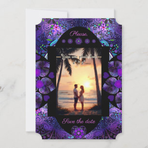 Lila Schirm und Herz .7 Einladung