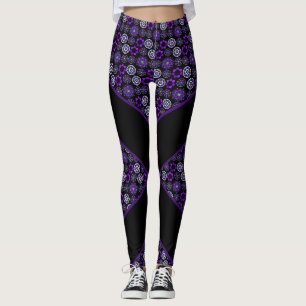 lila Schirm und Herz.7 Leggings