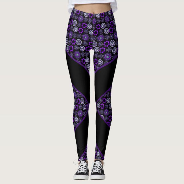 lila Schirm und Herz.7 Leggings (Vorderseite)