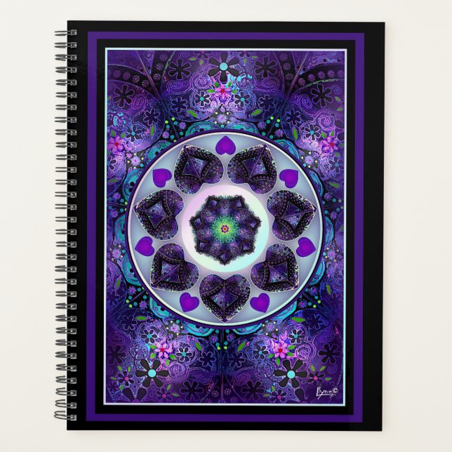 Lila Schirm und Herz .7 Planer (Vorderseite)