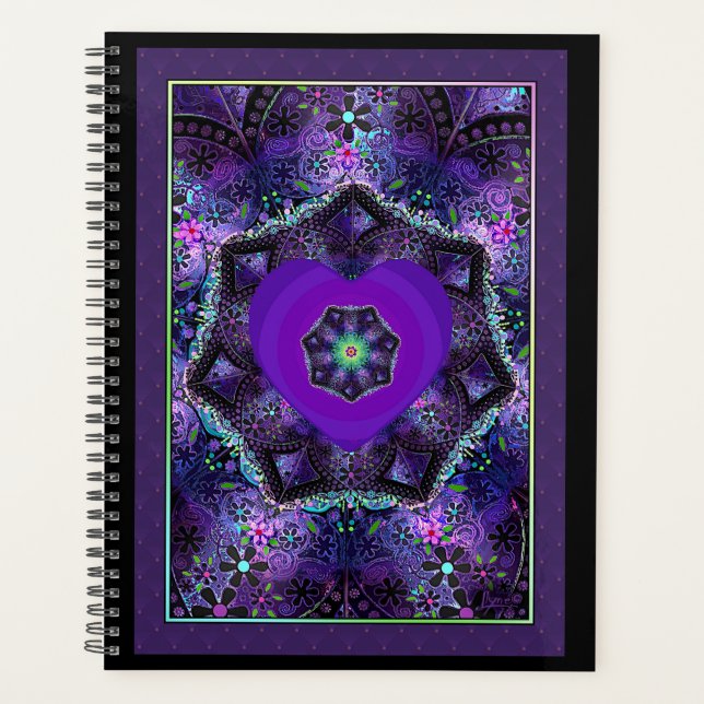 Lila Schirm und Herz .7 Planer (Vorderseite)