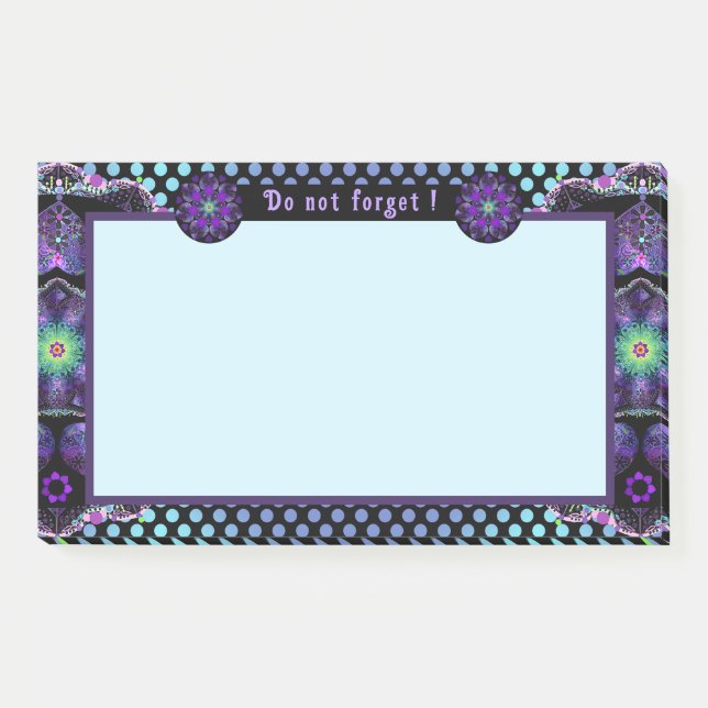 Lila Schirm und Herz .7 Post-it Klebezettel (Vorderseite)