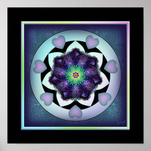 Lila Schirm und Herz .7 Poster