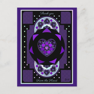 Lila Schirm und Herz .7 Postkarte