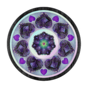 Lila Schirm und Herz .7 Schneidebrett