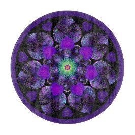 Lila Schirm und Herz .7 Schneidebrett