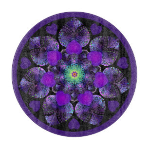 Lila Schirm und Herz .7 Schneidebrett