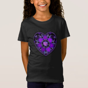 Lila Schirm und Herz .7 T-Shirt